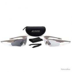 Lunettes de protection Crossblade 2X Kit ESS - Coyote - Fumé / Clair