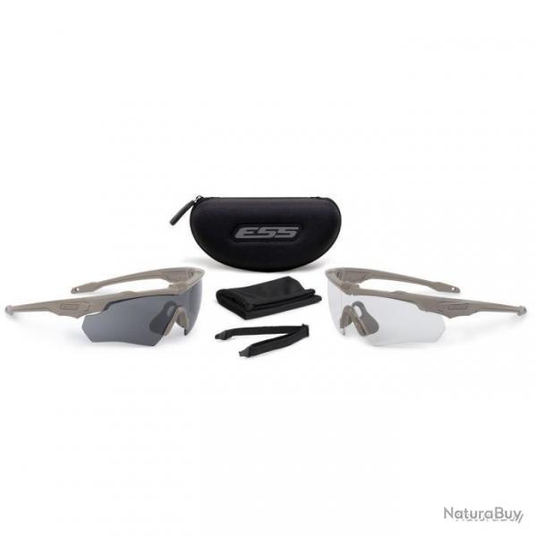 Lunettes ESS Crossblade 2X Kit Tan Coyote Neutre / Fum