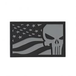 Morale patch Punisher USA flag gris 101 Inc - Gris