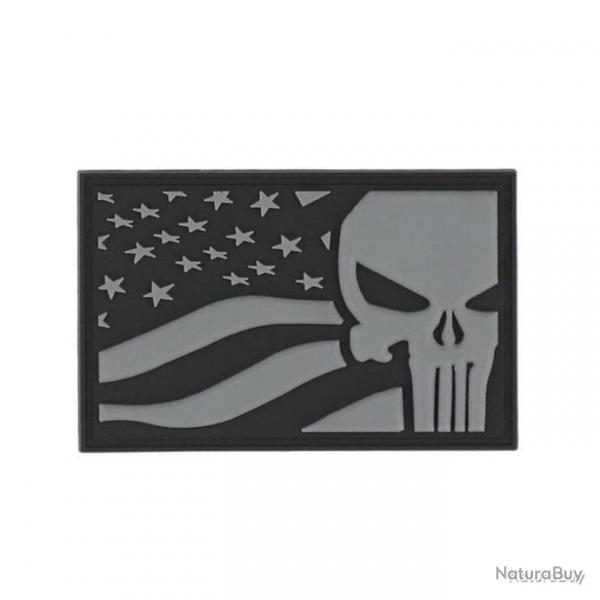 Morale patch Punisher USA flag gris 101 Inc - Gris