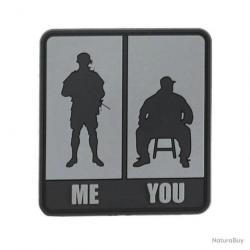 Morale patch Me & You gris 101 Inc - Gris