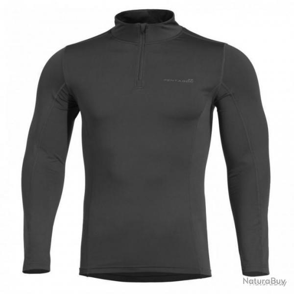 BLACK FRIDAY T shirt thermorgulateur Pentagon Pindos 1 2 Zip Noir