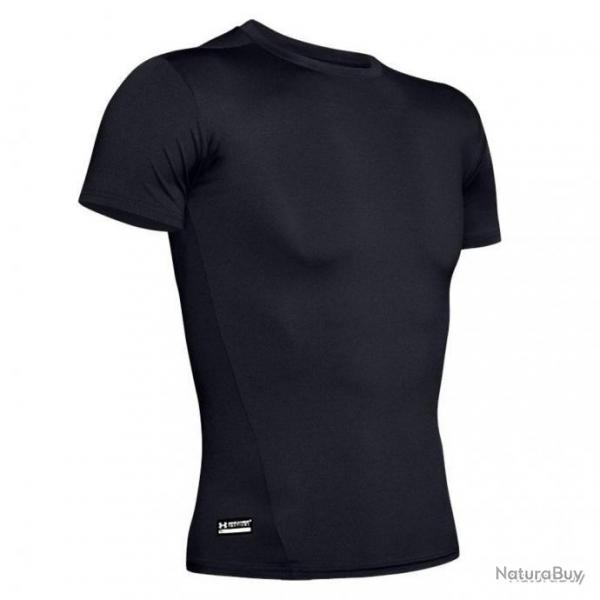 T shirt baselayer Tactical Compression HeatGear Under Armour Noir