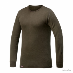 T shirt baselayer Crewneck 200 Woolpower Vert olive