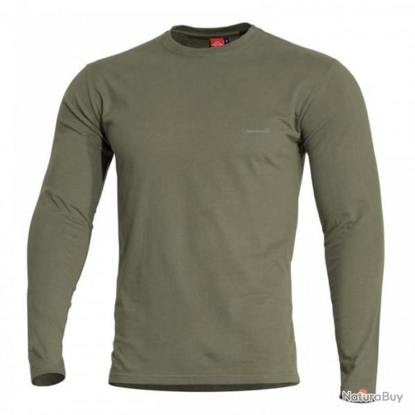 T shirt manches longues Ageron Pentagon Vert olive