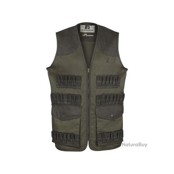 Gilet de chasse sans manches Savane kaki Percussion