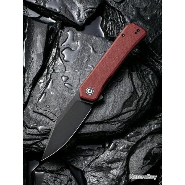 Couteau CIVIVI Relic Burgundy Manche G10 Lame Nitro-V IKBS Linerlock Clip CIVC20077B2