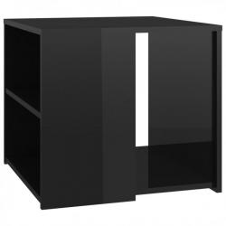 Table d'appoint Noir brillant 50x50x45 cm Aggloméré 806389