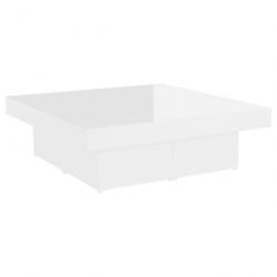 Table basse Blanc brillant 90x90x28 cm Aggloméré 806918