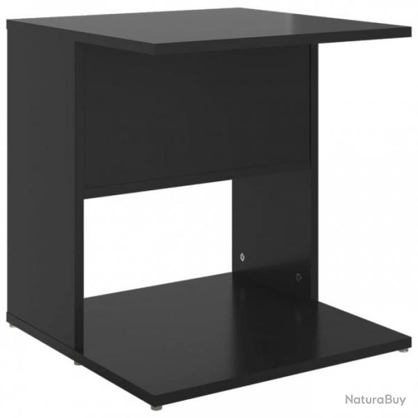Table d'appoint Noir brillant 45x45x48 cm Agglomr 806811