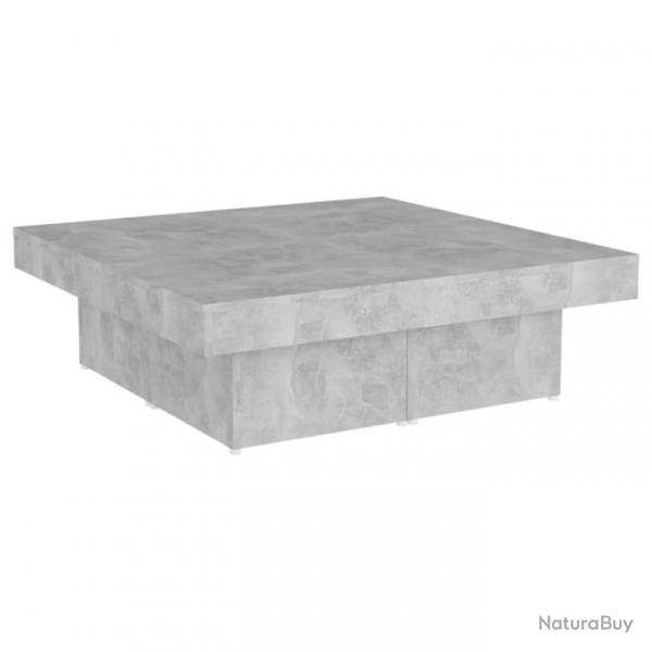 Table basse Gris bton 90x90x28 cm Agglomr 806916