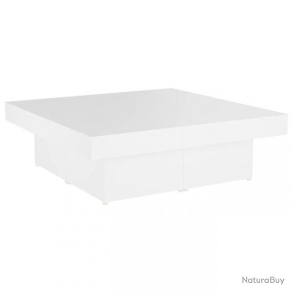 Table basse Blanc 90x90x28 cm Agglomr