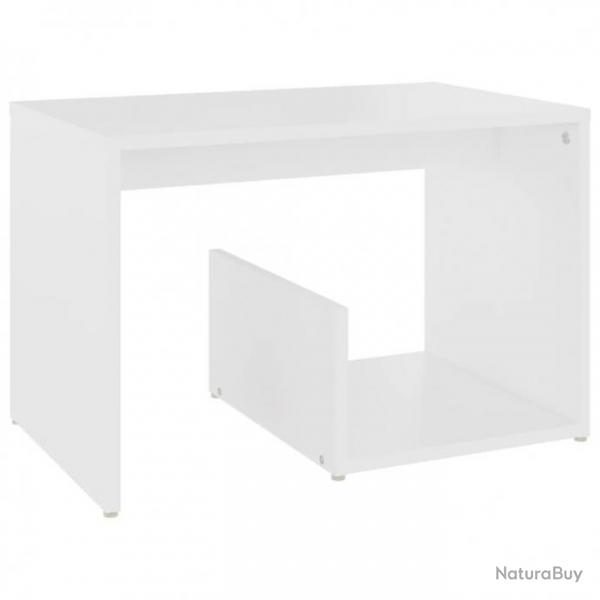 Table d'appoint Blanc 59x36x38 cm Agglomr 806696
