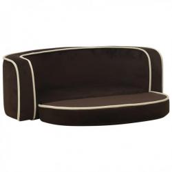 Canapé pliable pour chien Marron 73x67x26 cm Coussin lavable 171109