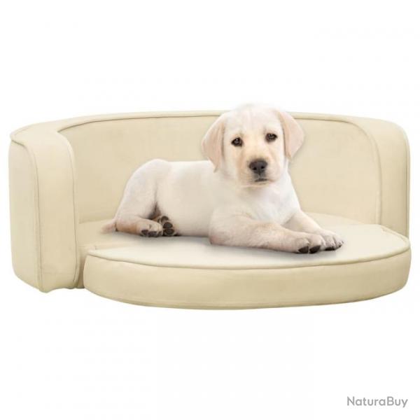 Canap pliable pour chien Crme 73x67x26 cm Coussin lavable