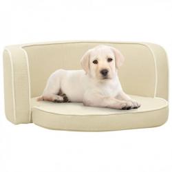 Canapé pliable pour chien Crème 76x71x30 cm Coussin lavable 171122