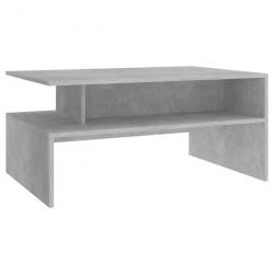 Table basse Gris béton 90x60x42,5 cm Aggloméré 803258