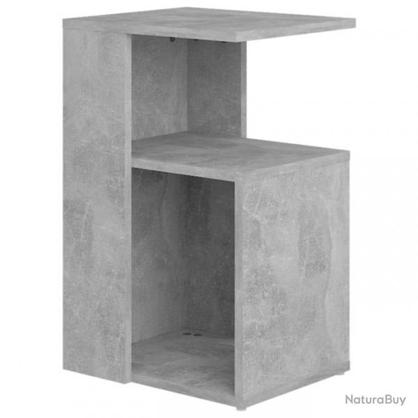 Table d'appoint Gris bton 36x30x56 cm Agglomr 802997