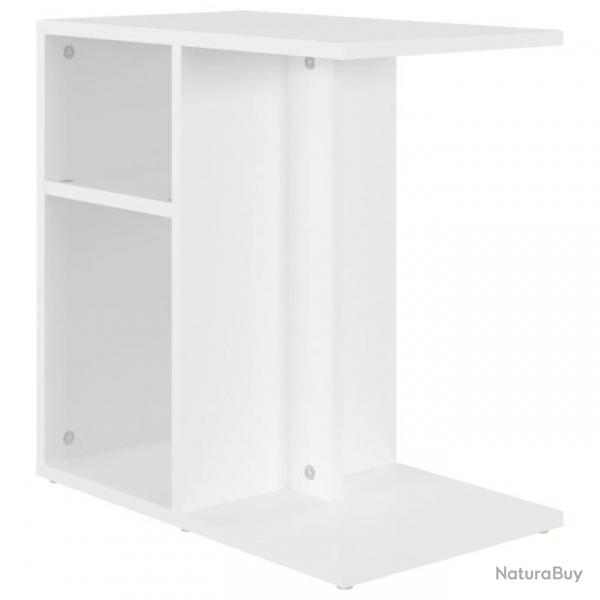 Table d'appoint Blanc 50x30x50 cm Agglomr 803020