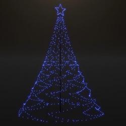 Arbre de Noël avec poteau en métal 500 LED bleues 3 m 328628