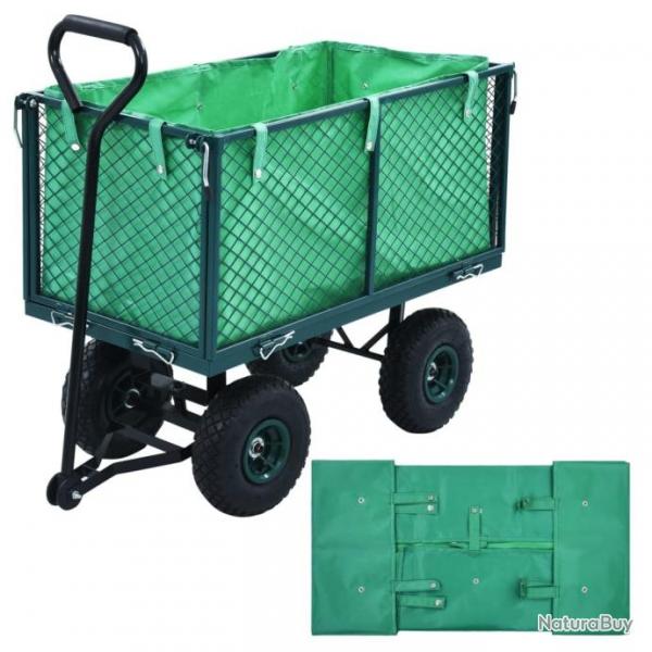 Bche de chariot de jardin Vert Tissu 145729