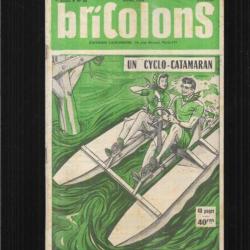 bricolons 80 avril 1954 , cyclo catamaran, assemblage simplifiée charpente légère, boite pharmacie