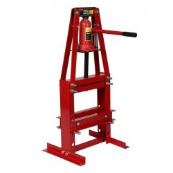 Presse atelier 6 tonnes cadre-a largeur travail 50 jusqu'à 110mm presse hydraulique rouge 16_0000567