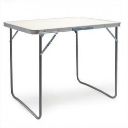 Table de camping pliante aluminium jardin balcon randonnée rabattable 80 cm blanc 16_0000541