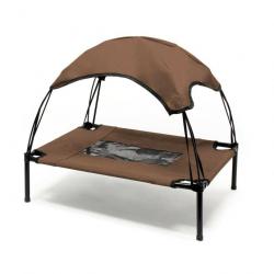 Transat chien 60 cm 15kg max lit surélevé protection soleil S relax marron 16_0000529