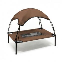 Transat chien 122 cm 30 kg lit surélevé protection soleil XL relax marron 16_0000528