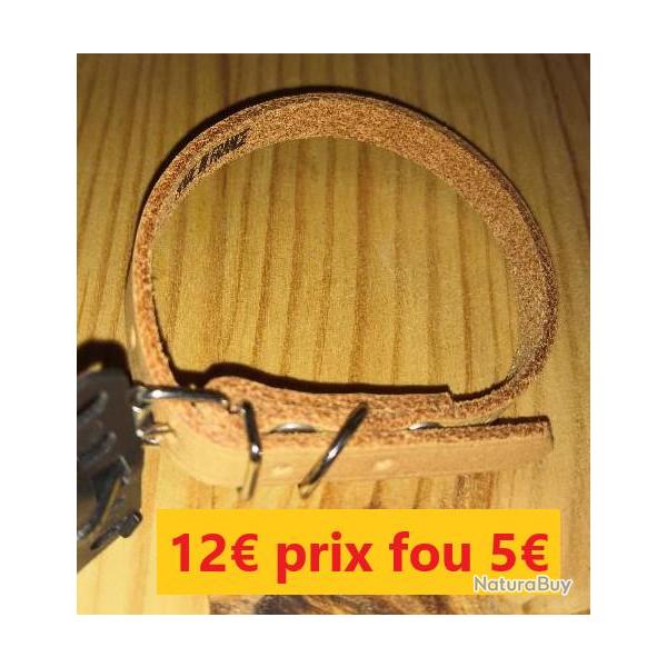 COLLIER CLASSIQUE CUIR MARRON 31 CM PETITS CHIENS      21458