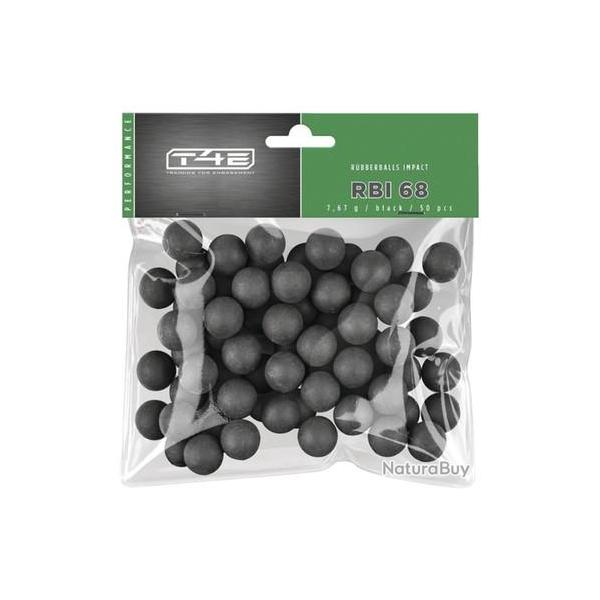 BILLES CAOUTCHOUC T4E RBI CAL. .68 SACHET DE 50 NOYAU ACIER