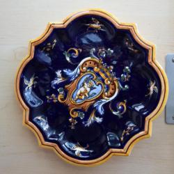 Assiette Ø 23 cm  faïence GIEN décor Renaissance