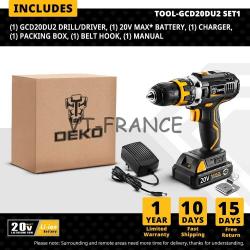 Perceuse Visseuse Sans Fil Pro 20V, Modele: GCD20DU2 SET1