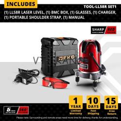 Niveau Laser Rotatif 360 Auto Nivelant 6 Points, Modele: LL58R SET1