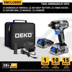 Cle a Choc Sans Fil 20V 350Nm 13mm, Modele: DKBW20XL01 SET4