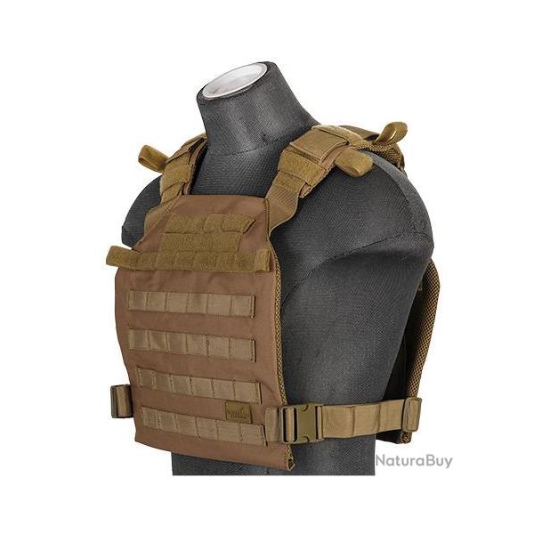 Gilet lger Plate carrier Coyote Brown 1000D Lancer Tactical