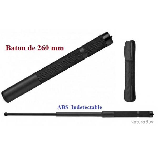 Baton Telescopique en ABS - black  de 67 cm