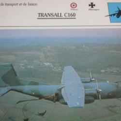 FICHE  AVIATION  TYPE TRANSPORT ET DE LIAISON  /  TRANSALL C160