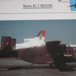 FICHE  AVIATION  TYPE TRANSPORT ET DE LIAISON  /  SHORTS SC 7 SKYVAN  G BRETAGNE