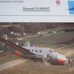 FICHE  AVIATION  TYPE TRANSPORT ET DE LIAISON  /  DASSAULT  FLAMANT  FRANCE