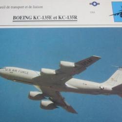 FICHE  AVIATION  TYPE TRANSPORT ET DE LIAISON  /  BOEING KC 135E 135R   USA
