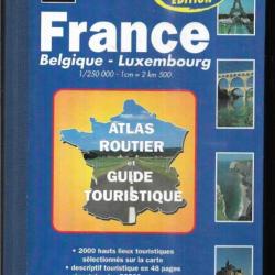 france-belgique-luxembourg blay foldex nouvelle édition atlas routier et guide touristique