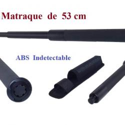 Baton Telescopique ABS et alu  indetectable - black  de 53 cm
