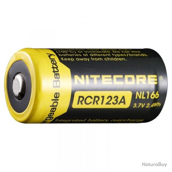 Accus li-ion CR123 rechargeable 650mAh 3.7V