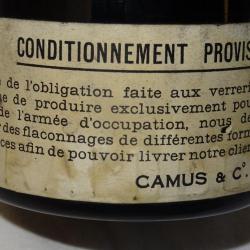 e42 ) lot ,rarissime bouteille historique cognac camus ( 100 ans d'age ) occupation allemande1940/44