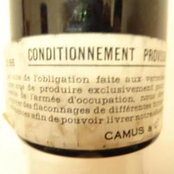 e42 ) lot ,rarissime bouteille historique cognac camus ( 100 ans d'age ) occupation allemande1940/44