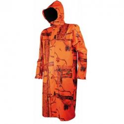 Manteau de pluie long imperméable camo orange Treeland-5XL