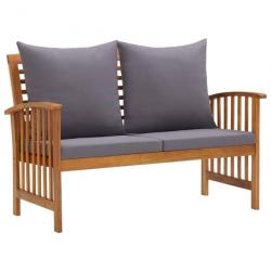 Banc de jardin avec coussins 119 cm Bois solide d'acacia 310261