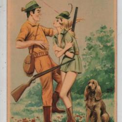 cpm pin-up , vous me désarmez ! chasse et humour